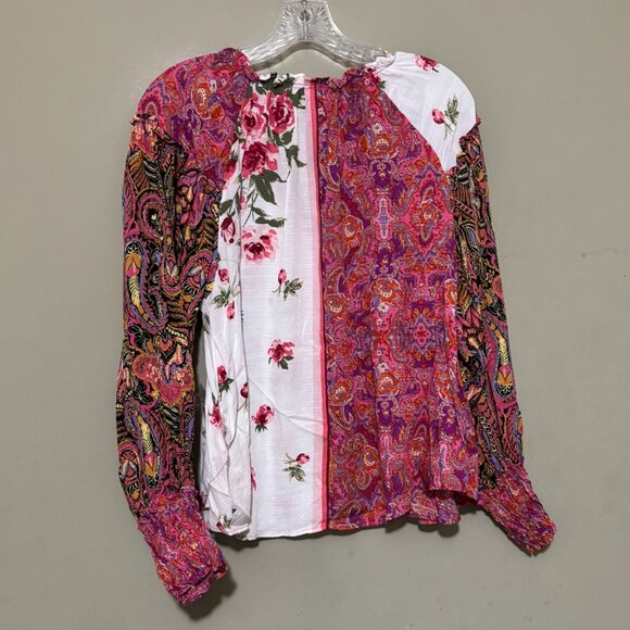 Free People XS Patchwork Floral Paisley Gemini Blouse – New with Tags - Picture 3 of 6